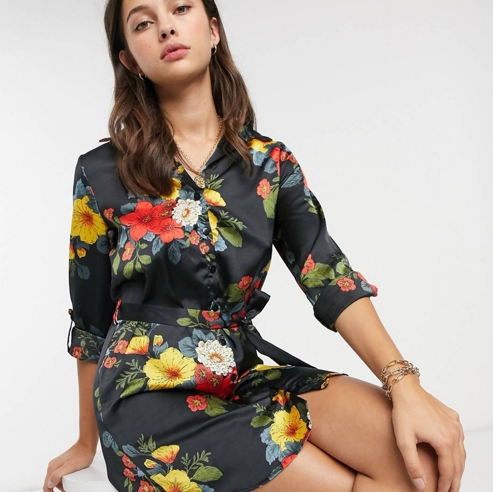 Asos Parisian floral shirt dress
